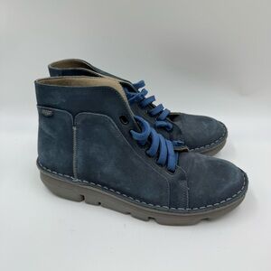 Men's Dark Blue High-Top Sneakers